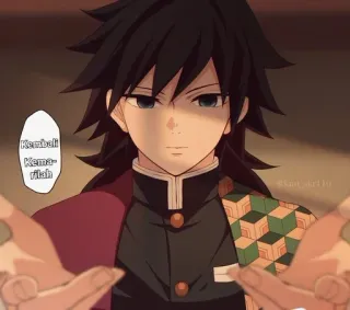 🌟 cfef7651 Giyu Tomioka Demon Slayer Kembali Kemarilah Anime, Demon Slayer, Giyu Tomioka, Manga, Personnage, Animation Japonaise telegram sticker