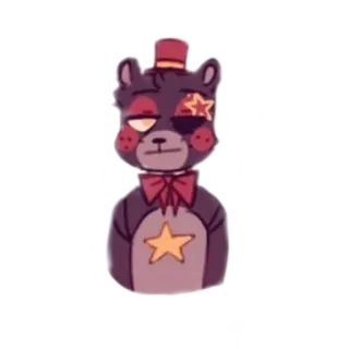 😐 7fac94fa Rockstar Freddy Five Nights at Freddy's animatronik, beruang, robot, rockstar, FNAF whatsapp sticker