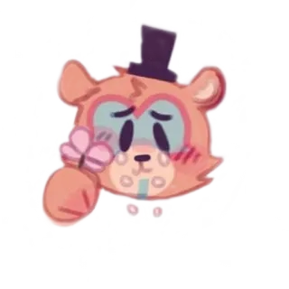 🌸 c34f2b2f Glamrock Freddy Five Nights at Freddy's beruang, robot, animatronik, kupu-kupu, imut, video game whatsapp sticker