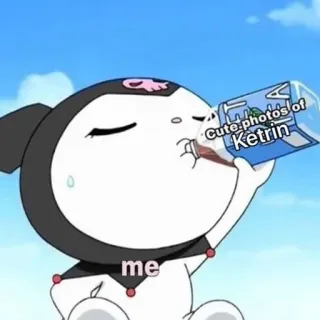 😍 204a560a Kuromi Cute photos of Ketrin, me クロミ, 飲酒, 可愛い, アニメ telegram sticker