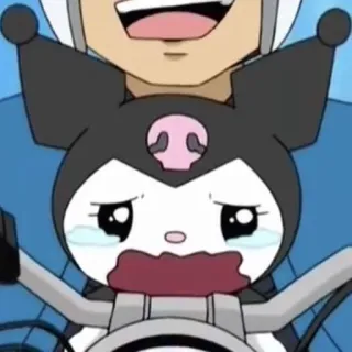 😢 849becb9 Kuromi クロミ, 泣く, アニメ, キャラクター telegram sticker