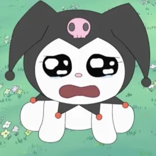 🥺 9fcaea7d Kuromi クロミ, サンリオ, アニメ, 泣く, 悲しい, 漫画, キャラクター telegram sticker