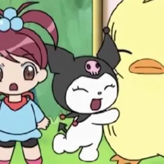 🥰 bd2393c1 Kuromi アニメ, 漫画, クロミ, サンリオ, かわいい, カワイイ telegram sticker