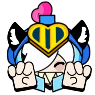 😸 08ce5ad5 colette, brawl stars, sticker, videogioco, personaggio, supercell telegram sticker