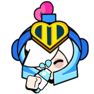 💦 20c0f54d Lou Brawl Stars Lou, Brawl Stars, cartone animato, sticker, acqua, bottiglia, gioco telegram sticker