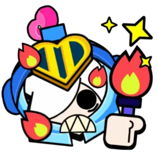 🔥 4a7c7051 brawl stars, gioco, fuoco, personaggio, videogioco, sticker telegram sticker
