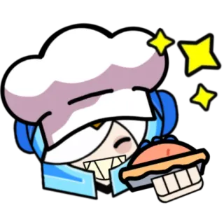 🥧 98dba7ab chef, cucina, torta, pasticceria, personaggio, carino telegram sticker