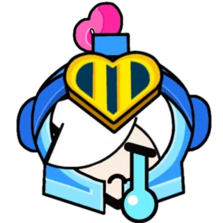 😭 e89c747d Colette Brawl Stars Colette, Brawl Stars, triste, piangere, cuore, personaggio telegram sticker