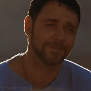 😏 c52b9aac Maximus Decimus Meridius Gladiator @freetopsticker 角斗士, 电影, 肖像, 电影 telegram sticker