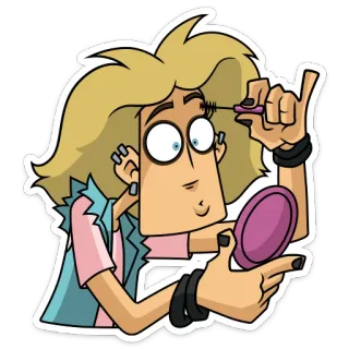 👧 9457d13c メイク, マスカラ, コスメ, まつげ, 美容, 女性, ステッカー telegram sticker