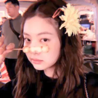 🏝 d652a0c4 женщина, девушка, цветок, волосы, азиатка, милый whatsapp sticker