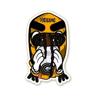 😱 9b4ddbb7 GLOGANG 卡通, 帮派, Glogang, Chief Keef, 滑雪面罩, 角色 telegram sticker