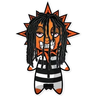 🤕 c2e354b0 glo, 老大, 卡通, 监狱, 角色, 陷阱音乐, 音乐 telegram sticker