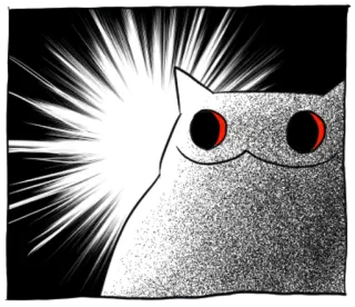 😱 952cdc7d gato, criatura, monstruo, meme, arte digital telegram sticker