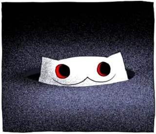 🙊 d2cf62fb gato, mirando, tenebroso, animal, ojos, dibujos animados telegram sticker