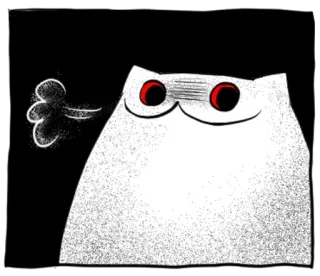 🔴 09585a26 chat, animal, dessin animé, drôle, mème, en colère, épuisé telegram sticker