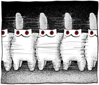 🔴 16503dec lapin, animation, personnage, bizarre, effrayant, art numérique telegram sticker