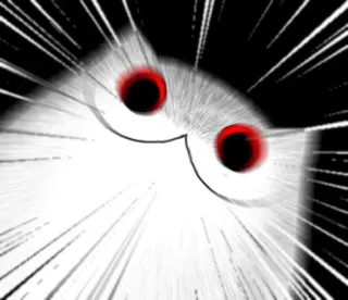 🔴 699d3a3f chat, effrayant, mème, animal, animal de compagnie, dessin animé telegram sticker