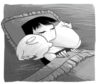 🔴 94000d73 dormir, chat, lapin, lit, oreiller, couverture telegram sticker