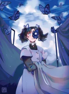 😔 6f4f2b5a Shinobu Kocho Demon Slayer Anime, Kupu-kupu, Shinobu Kocho, Kimetsu no Yaiba telegram sticker