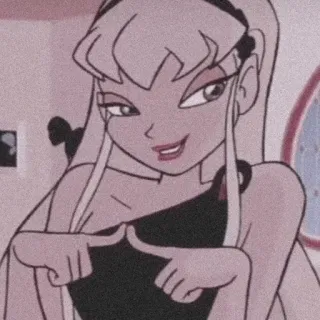 😇 41754c44 Cartoon, Personage, Anime, Meisje, Blond telegram sticker