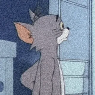 🙁 8e0a50a5 Tom Cat Tom and Jerry Cartoon, Kat, Dier, Personage, Grappig, Meme telegram sticker