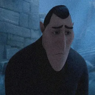 🙁 9ddfb734 Dracula Hotel Transylvania Dracula, Hotel Transsylvanië, Cartoon, Verdrietig, Vampier telegram sticker