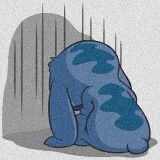 😔 c3ddfc2d Stitch Cartoon, Verdrietig, Depressief, Eenzaam, Stitch, Personage telegram sticker