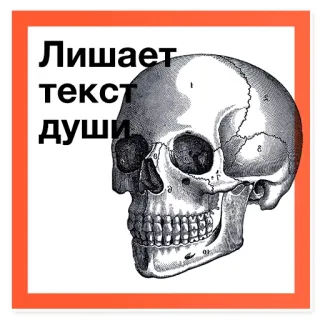 👻 a9e05cea Лишает текст души tengkorak, anatomi, tulang, teks Rusia, stiker telegram sticker