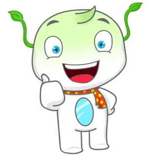 😗 66dff5a6 Kreskówka, Maskotka, Kciuk w górę, Postać, Przyjazny telegram sticker