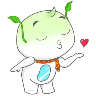 🤨 e9a31662 Kreskówka, Uroczy, Serce, Pocałunek, Roślina, Szalik telegram sticker