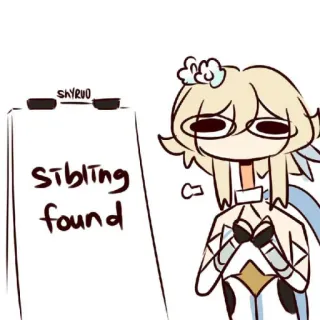 🐾 0debf1b4 Lumine Genshin Impact sibling found Аниме, Игра, Genshin Impact, Люмин, Брат/Сестра, Персонаж telegram sticker