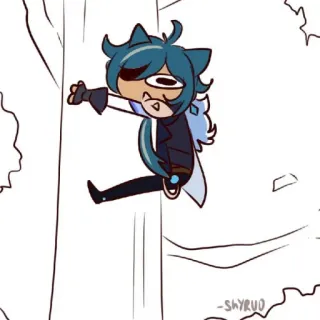 🐾 1aa304ee Kaeya Genshin Impact каэя альберих, genshin impact, аниме, видеоигра, фанарт telegram sticker