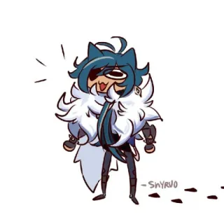 🐾 3157cd58 Kaeya Genshin Impact Аниме, Игра, Genshin Impact, Кэйа, Фанатское творчество, Каваий telegram sticker