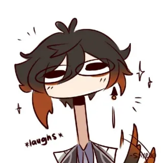 🐾 6f8491c6 *laughs* смех, аниме, выражение, искусство, мультфильм telegram sticker