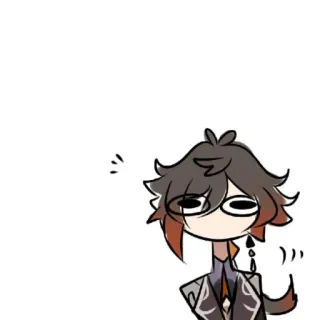 🐾 7afc7681 Zhongli Genshin Impact Аниме, Игра, Genshin Impact, Чжун Ли, Персонаж, Фанатское творчество, Наклейка telegram sticker