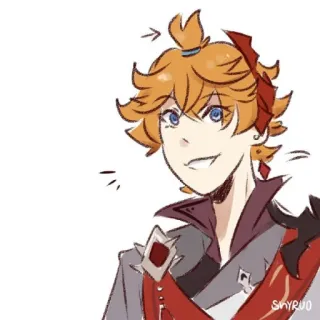 🐾 7d9150aa Tartaglia Genshin Impact Аниме, Игра, Genshin Impact, Тарталья, Чайльд, Персонаж telegram sticker