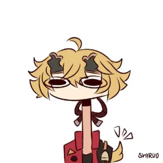 🐾 8a4c699a Thoma Genshin Impact Аниме, Видеоигра, Мультфильм, Фан-арт, Тома, Genshin Impact telegram sticker