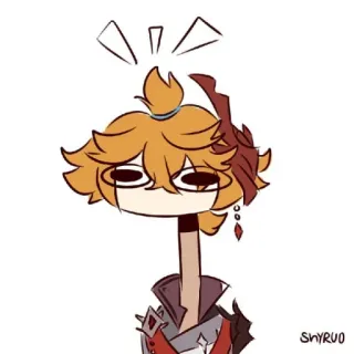 🐾 8f678a53 Tartaglia Genshin Impact Genshin Impact, Тарталья, Видеоигра, Чиби, Фанатское творчество, Мультфильм telegram sticker