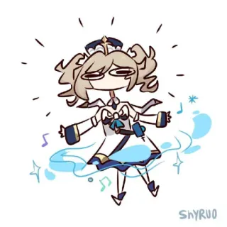 🐾 9036b49d Barbara Genshin Impact Аниме, Genshin Impact, Барбара, Видеоигра, Фан-арт, Наклейка telegram sticker