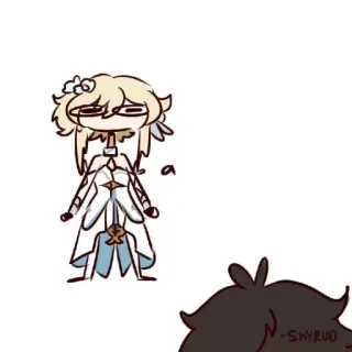 🐾 9378b4d6 Lumine Genshin Impact a аниме, игра, люмин, genshin impact, женский, путешественница telegram sticker