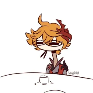 🐾 a715f6c0 Tartaglia Genshin Impact SWYRUD Аниме, Игра, Genshin Impact, Тарталья, Чайльд, Фанатское творчество, Персонаж telegram sticker