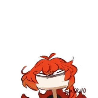 🐾 a89c2fb6 Diluc Genshin Impact Дилюк, Genshin Impact, Аниме, Видеоигра, Чиби, Стикер telegram sticker