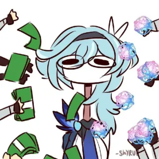 🐾 b728bfde -SHYRU Мультфильм, Деньги, Самоцветы, Персонаж, Аниме telegram sticker