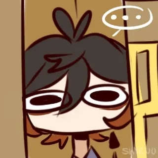 🐾 caa67084 Аниме, Манга, Мультфильм, Смешные, Выражение, Дверь telegram sticker