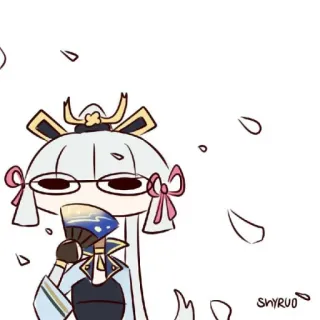 🐾 f86be00d Kamisato Ayaka Genshin Impact Genshin Impact, Камисато Аяка, Аниме, Видеоигра, Фанатское творчество telegram sticker