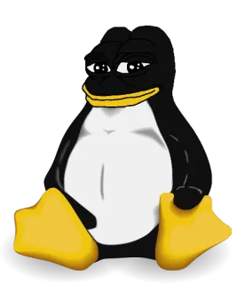 😏 c0627b91 pinguim, Pepe, meme, Linux, Tux telegram sticker