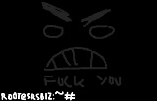💻 ea3fe0ec FUCK YOU raiva, ofensivo, rosto, palavrão telegram sticker