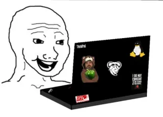 😁 fe57b8bb I DO NOT CONSENT TO BE SLANDERED ON THE INTERNET Meme, Consentimento, Internet, Difamação, Thinkpad, Linux telegram sticker