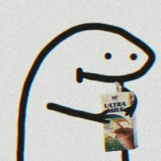 🤤 a8efc664 Gambar tongkat, Karton susu, Kartun, Sederhana, Lucu telegram sticker